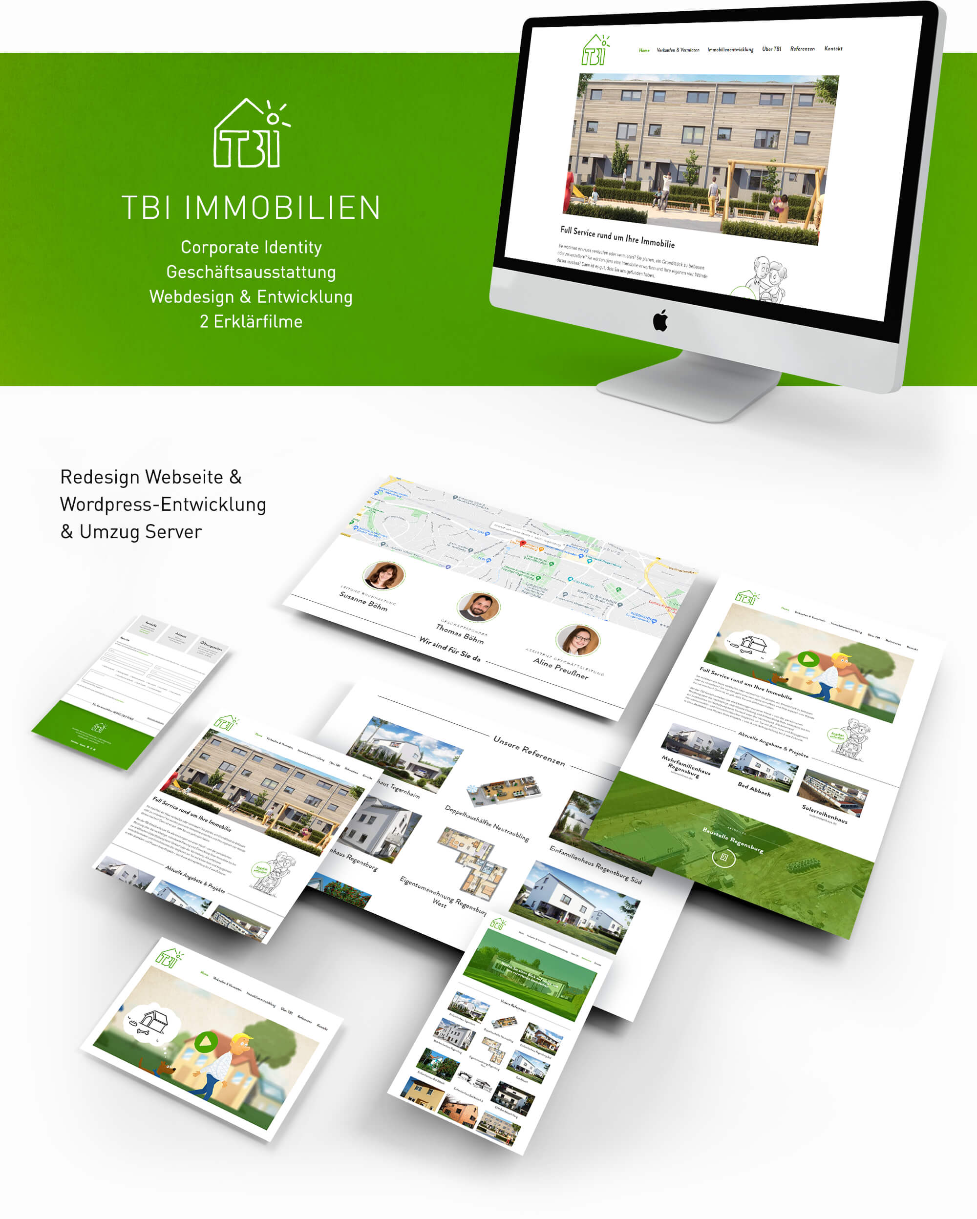 Preview TBI Immobilien Corporate Identity und Webseiten Redesign und Entwicklung mit Wordpress