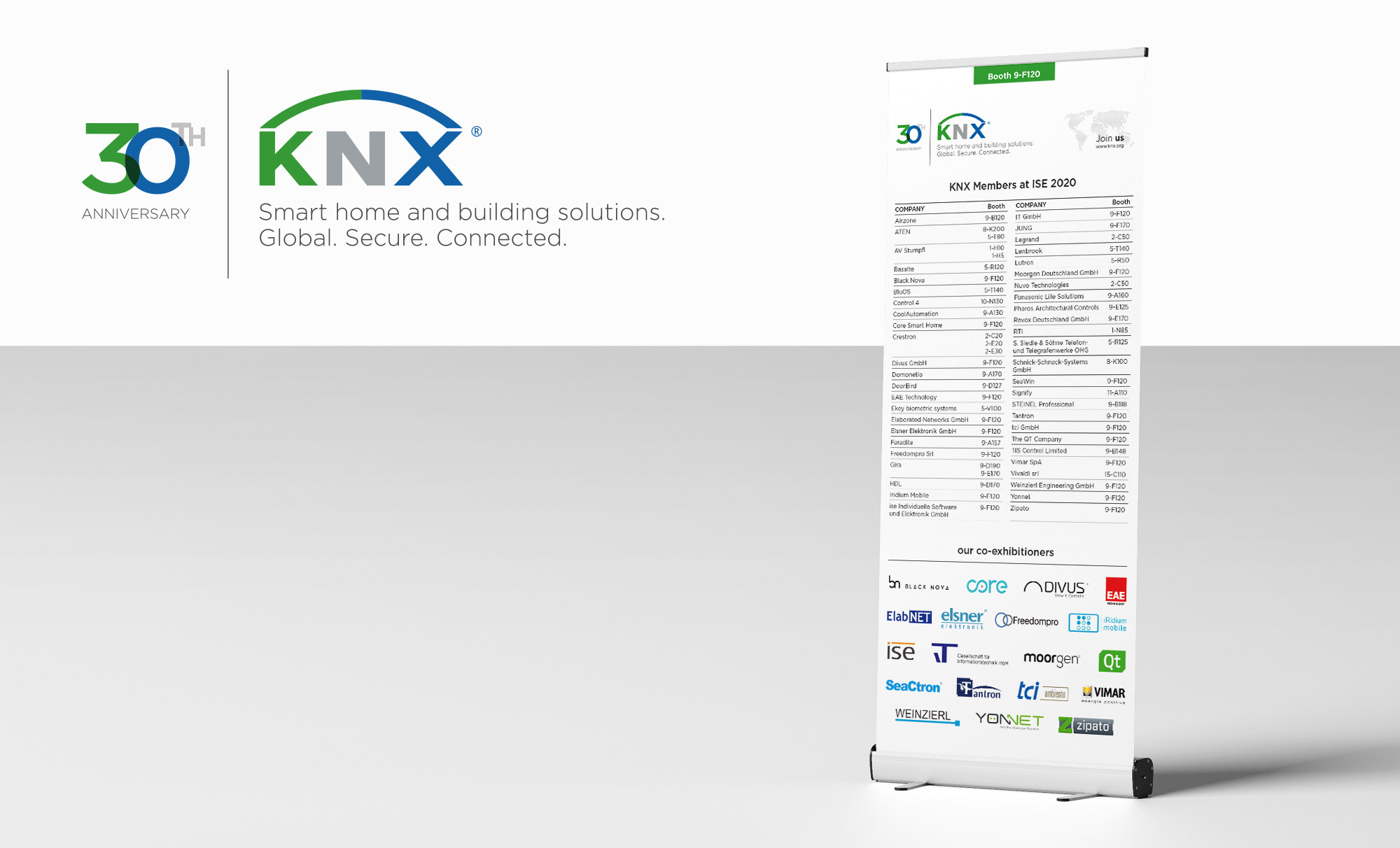KNX Floor Planner Roll-Up-Aufsteller für die ISE 2020 Layout und Satz Druckvorlage