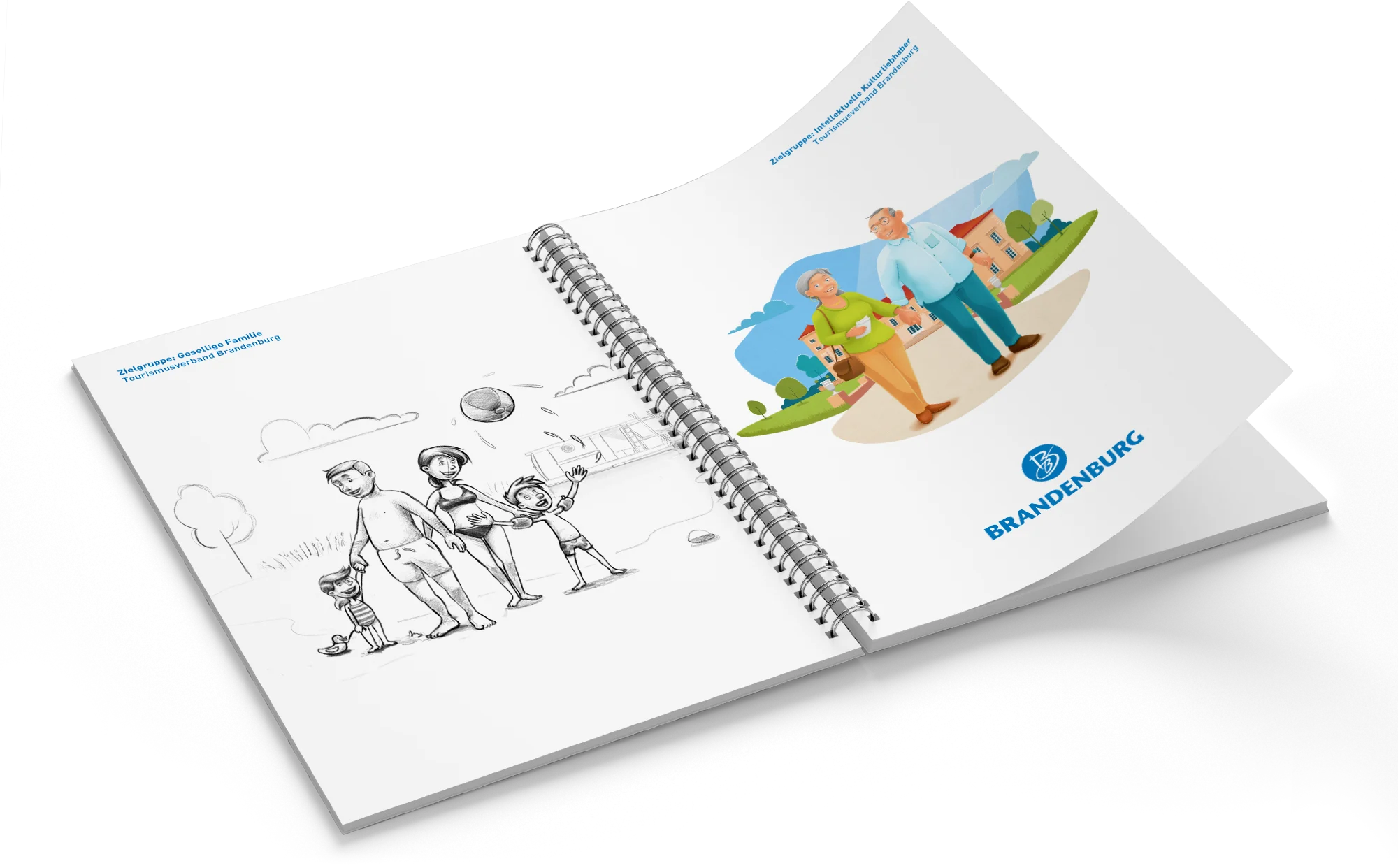 Illustration für den Tourismusverband Brandenburg, Intellektuelle Kulturliebhaber