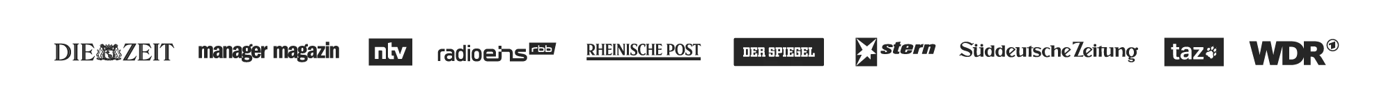 Logowand mit verschiedenen Medien, die über die Konferenz UniteToFight berichteten